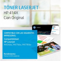 TONER HP 414X W2021X CYAN...
