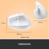 MOUSE LOGITECH LIFT VERTICAL ERGONOMICO WHITE